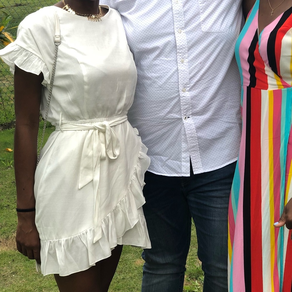 White Ruffle Dress - Picture 2 of 5